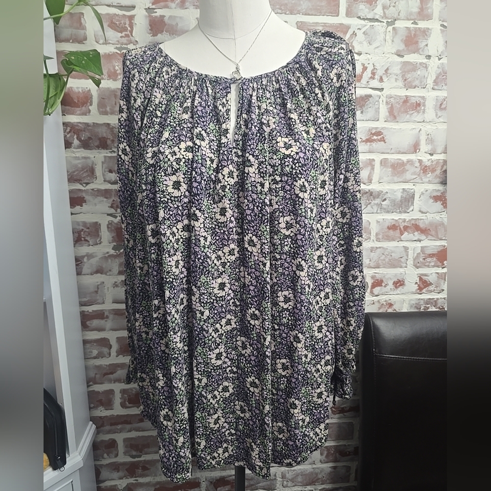 Chaps womens peasant top sz 1xl